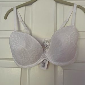 Antigel white lace padded bra